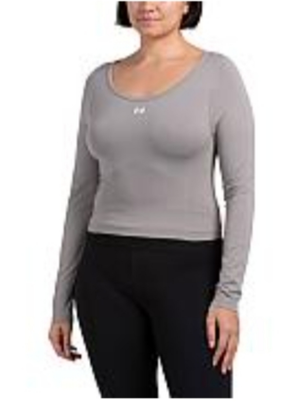 NWT Under Armour Vanish Seamless Long-Sleeve Scoop Neck Top■ Size L -Light Gray